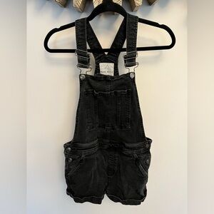 Black Denim Overalls